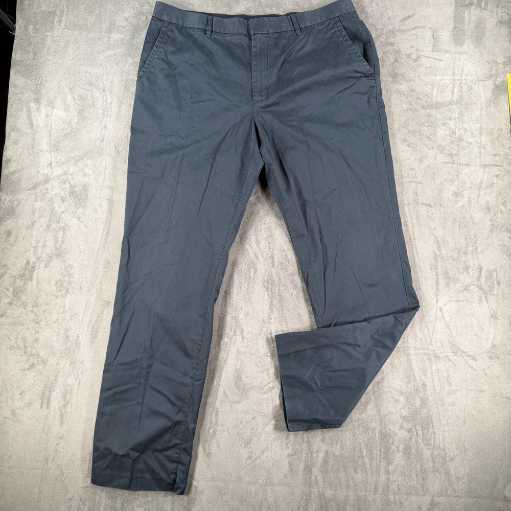 Bonobos Weekday Warrior Navy Blue Straight Leg Cotton Chino Pants Mens 38x32